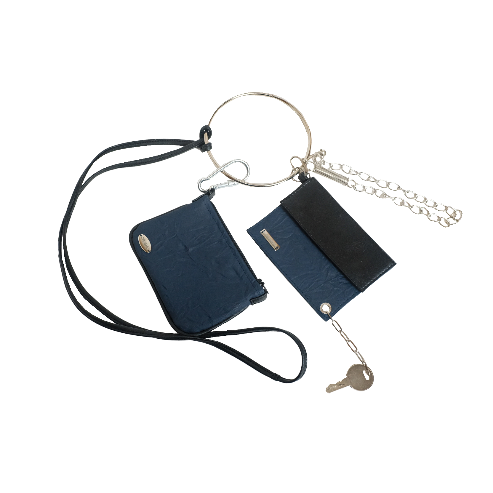 Metal ring sith attached wallets